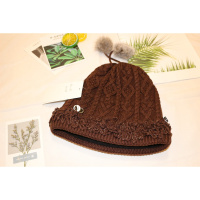 快乐狐狸（ActionFox）运动户外男女时尚针织帽毛球毛线帽0657