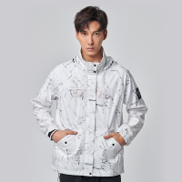 （OUTDOORPRODUCTS）运动户外春夏男式大理石花纹连帽休闲外套OFJK2011043