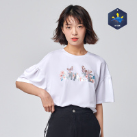 （OUTDOORPRODUCTS）运动户外夏季印花女速干T恤运动宽松短袖OFTX2022019