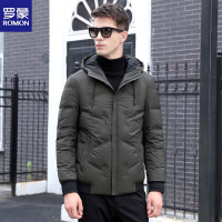 罗蒙冬季短款连帽羽绒服8WYR9608