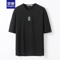 罗蒙(ROMON)夏季男士商务休闲纯棉短袖T恤45K8026