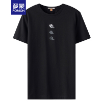 罗蒙(ROMON)夏季男士商务休闲短袖T恤3001