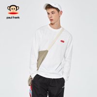 大嘴猴男女长袖T恤春秋季新款韩版潮流圆领情侣衣 白色 S