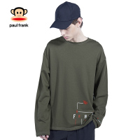 PaulFrank/大嘴猴卫衣男春季新款韩版印花外套时尚潮牌卫衣 军绿色 L
