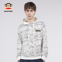 PaulFrank/大嘴猴卫衣男连帽春季新款韩版男生印花帽衫外套
