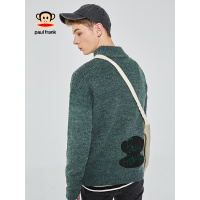 PaulFrank/大嘴猴高领毛衣男2020新款针织衫慵懒风宽松保暖外套男