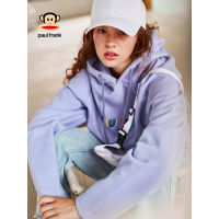 PaulFrank大嘴猴休闲卫衣女2018新款秋冬季加厚时尚宽松学生连帽外套女