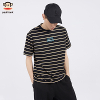 PaulFrank/大嘴猴短袖T恤男夏季新款宽松条纹半袖打底衫男Z