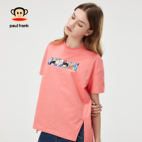PaulFrank/大嘴猴夏新款短袖T恤潮流纯棉圆领上衣纯色学生 西瓜红 S