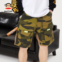 Paul Frank/大嘴猴夏季新款休闲短裤男迷彩韩版纯棉五分裤潮