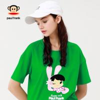 Paul Frank/大嘴猴夏新款短袖T恤女创意卡通印花上衣宽松潮