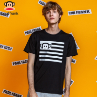 Paul Frank/大嘴猴夏季男士运动衫圆领套头印花短袖T恤半袖上衣