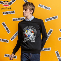Paul Frank/大嘴猴男士春秋款运动装休闲圆领上衣印花套头卫衣潮