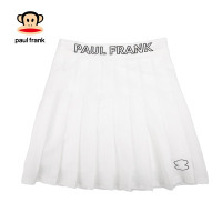 PaulFrank/大嘴猴春秋季新款裙子女半身裙短裙女百褶裙纯色Z 白色 S