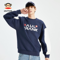 PaulFrank/大嘴猴卫衣男潮流春季新款圆领宽松印花上衣男装Z M 深蓝