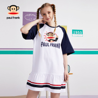 Paul Frank/大嘴猴 夏季新款连衣裙女韩版印花潮流甜美情侣衫