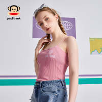 大嘴猴 吊带背心女新款内搭外穿潮流打底衫无袖 粉红色