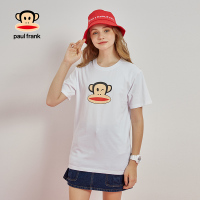 Paul Frank/大嘴猴夏季新款短袖T恤女半袖情侣装樱花白色宽松