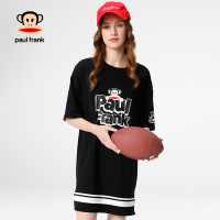 大嘴猴 夏季连衣裙女中长款夏韩版超仙森系潮 M 黑色