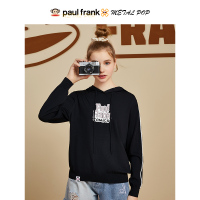 Paul Frank/大嘴猴2020秋季新款连帽毛衣女韩版字母印花潮休闲装