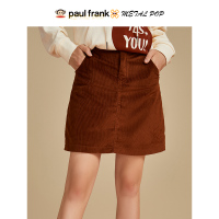 Paul Frank/大嘴猴春秋季新款半身裙女潮流休闲气质学院风A字裙