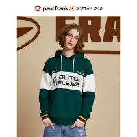 大嘴猴春秋季新款卫衣男装拼接色连帽宽松休闲韩版