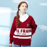 大嘴猴2020冬季新款针织女学院风毛衣字母