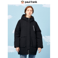 Paul Frank/大嘴猴冬季新款羽绒服女潮流LOGO印花工装风外套
