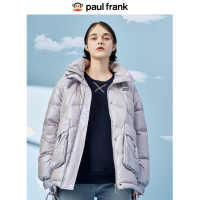 Paul Frank/大嘴猴冬季新款羽绒服女立领短款宽松潮流面包服