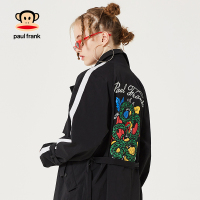 [商场同款]PaulFrank大嘴猴中长款外套女春秋chic港风过膝外套女