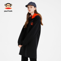 Paul Frank/大嘴猴夏秋连衣裙女韩版连帽字母印花潮长袖卫衣