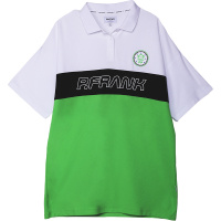 PaulFrank/大嘴猴夏季新款短袖连衣裙韩版拼接色印花POLO领