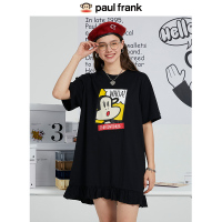 PaulFrank/大嘴猴 夏季新款宽松时尚少女连衣裙女印花百褶裙