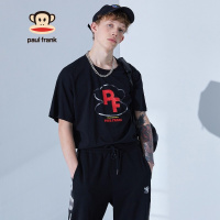 Paul Frank/大嘴猴 夏季印花圆领短袖T恤男宽松休闲经典百搭 PFCTE212204M
