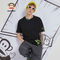Paul Frank/大嘴猴 夏季T恤男宽松韩版男女同款短袖上衣圆领时尚潮 PFCTE212857U