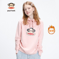 Paul Frank/大嘴猴 秋冬季加绒卫衣女韩版连帽LOGO印花上衣 PFCTT193550W