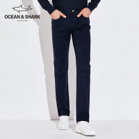 古老鲨鱼秋冬季直筒裤男裤中年长裤父亲百搭宽松商务休闲西装裤男