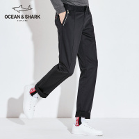 古老鲨鱼2018新款秋季高档商务男裤直筒潮牌休闲长裤松紧腰西装裤