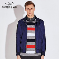 古老鲨鱼2018新款飞行员夹克男中青年春秋季修身型长袖休闲外套潮