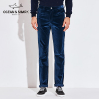 古老鲨鱼2018新款秋冬季灯芯绒裤弹力直筒裤中年男商务休闲西装裤