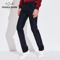 古老鲨鱼秋冬季直筒裤精品男装休闲裤商务男裤高档西装裤刺绣长裤