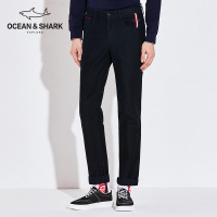 古老鲨鱼2018秋装新款父亲长裤中年男裤宽松直筒裤原创商务休闲裤