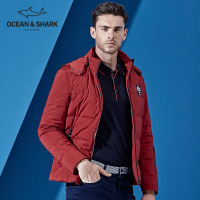 古老鲨鱼羽绒服男2018新款秋冬轻薄时尚修身简约羽绒服外套男