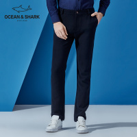 古老鲨鱼新款休闲裤男秋季直筒裤微弹商务简约长裤男
