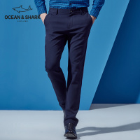 古老鲨鱼秋季新款男士纯色时尚直筒休闲裤男弹力百搭休闲长裤