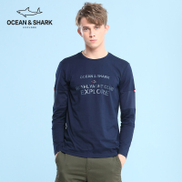 古老鲨鱼秋冬男士时尚修身休闲个性舒适百搭男士长袖T恤