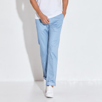 古老鲨鱼2019新款春季纯色直筒裤简约百搭商务休闲裤男长裤西裤潮