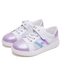 芭比童鞋女童小白鞋儿童女小学生2019新款春秋透气百搭白色运动鞋