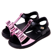 芭比童鞋女童童鞋女童凉鞋鞋头亮面轻便舒适