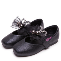 芭比童鞋女童皮鞋2019春季新款儿童网红奶奶鞋单鞋小公主韩版女孩